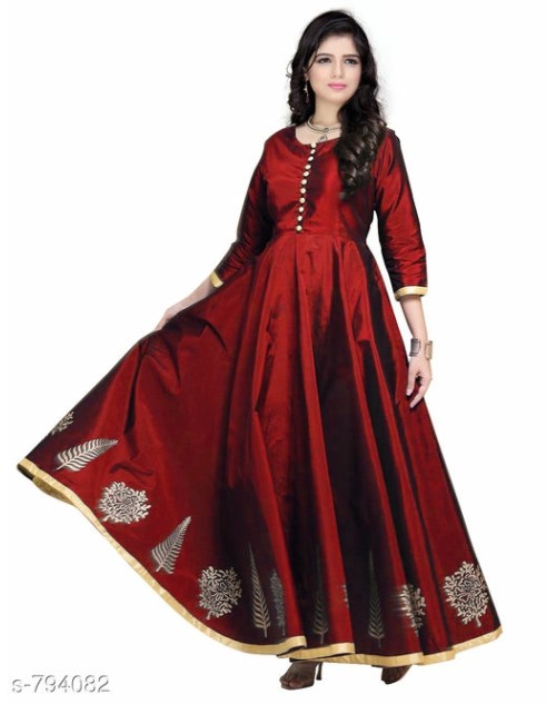 Lootkabazaar Athena Ethnic Classy Gowns Red (LAECGR001)